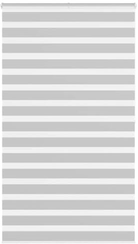 vidaXL Zebrarollo Hellgrau 135x200 cm Stoffbreite 130,9 cm Polyester, Zebra-Rollo, Doppelrollo, Zebra-Jalousie für Fenster, Doppelrollo, Zebra-Rollo