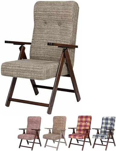 PALUPLUS Poltrona Reclinabile Molisana, Misura 61x67x108 cm, Schienale Regolabile in 4 Posizioni, Struttura e Braccioli in Legno di Faggio, Sedia per casa, Portata 110Kg -106C (Tortora)