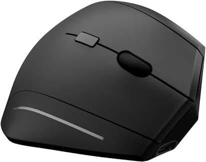 T'nB - Uppladdningsbar trådlös vertikal ergonomisk mus, 53° lutning, smärtreducering handled, Bluetooth och USB-A-anslutning, föregående/nästa knappar, komfort och produktivitet