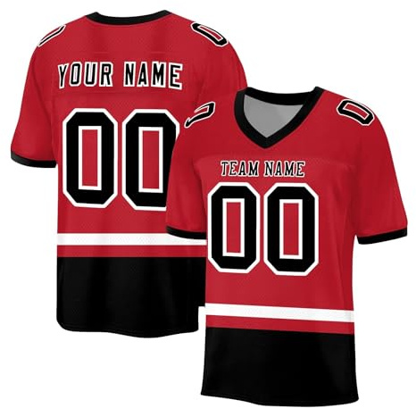 Maillot Fútbol Americano Personalizado, Mujer/Joven/Hombre, Maillot a Medida, Personalizado Cosido, Impreso Nombre y Número Uniforme Deportivo A18