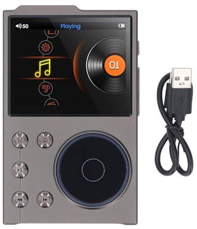 Hiraith HIFI MP3-spelare med Bluetooths 5.3, Förlustfri DSD/FLAC Digital Music Player, 2.4 HD Display & Expanderbar 256 GB Lagring, APT-X Wireless, Zink Eloy Portable Design
