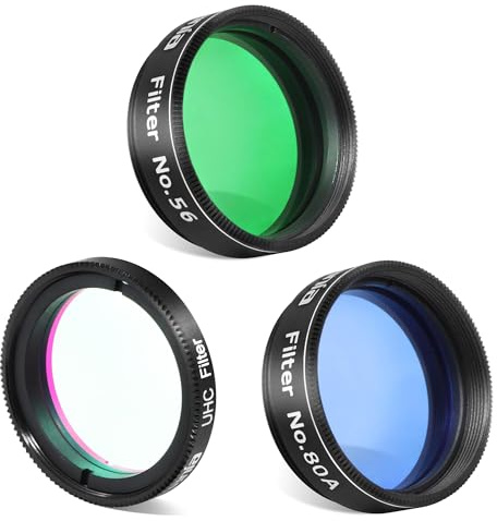 Astromania 1.25 Color/Planetary Filter - #56 Green - Bundle with - 1.25 UHC Filter&Planetary #80A Blue