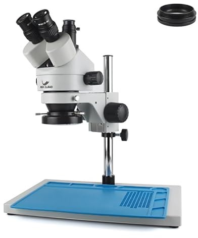 ZJFHEYUO Microscopio estéreo trinocular Profesional simulfocal de 3,5X a 90X con cámara HDMI y USB para reparación de teléfonos móviles.