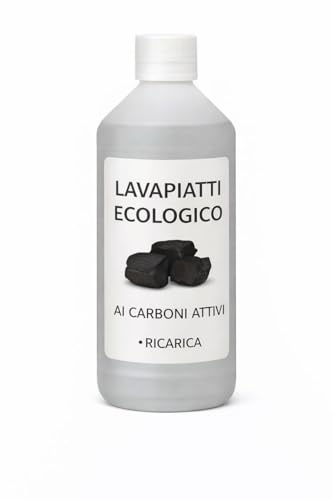 Lavapiatti Ecologico Concentrato 5L – Ricarica Grande Biodegradabile >90% – Ne Basta Poco per Lavaggi Efficaci – Dermatologicamente Testato – 4 Profumazioni Naturali – Lemag SRL (1CARBONI ATTIVI)