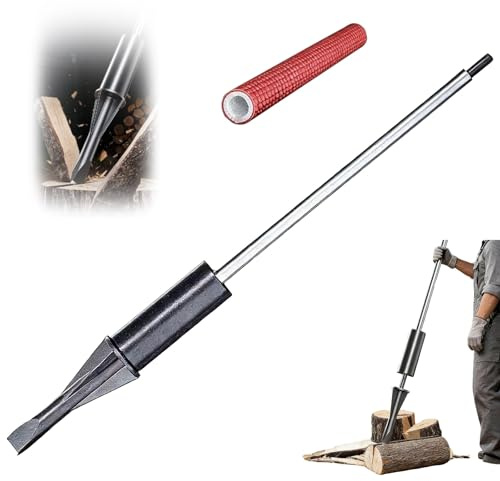 Cortadora de leña manual por inercia, herramienta robusta con mango antideslizante, cortadora de leña de mano, ancho de cuchilla opcional: 2,5 cm/3 cm, para fogatas y uso en exteriores(3cm)
