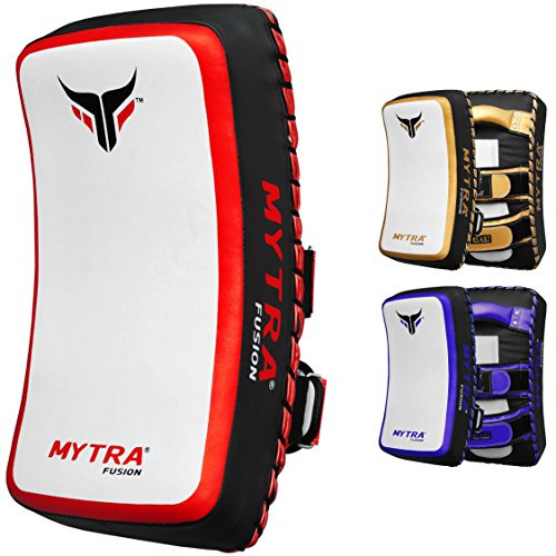 Mytra Fusion Muay Thai Bouclier de Frappe Incurvée Boxe Bouclier - pao de Boxe Thai pour la Boxe, Kickboxing, MMA, Le karaté, Taekwondo, l'entraînement et Arts Martiaux X 1 Unité Unique