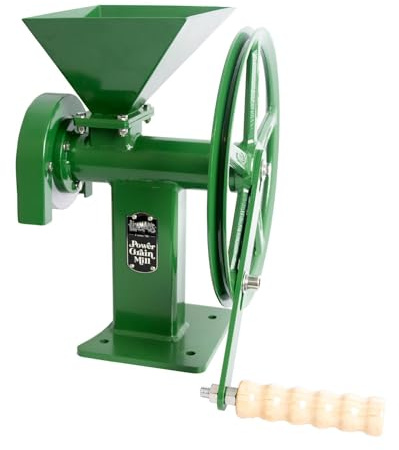 Lehman's Manual Power Grain Mill, Grinds Any Dry Grain to Pastry Flour, Big 6 Cup Capacity, 14 inches High with 12 inch Flywheel