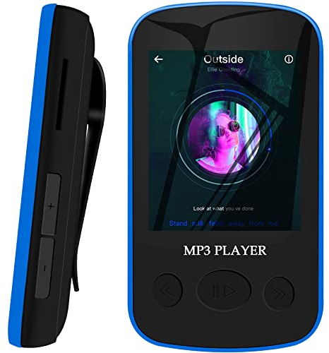 32GB Leichter Sport MP3 Player - Mini Wearable Aiworth Musik Player mit Bluetooth 5.0, HiFi Sound, Kleiner Clip MP3 Player zum Laufen, Joggen, unterstützt bis zu 128GB