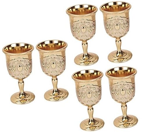 MAGICLULU Lot De 3 Verres À Vin En Forme De Gobelet Coupes Européennes Coupes À Vin Mousseux Élégantes Pour Les Fêtes 2 Pièces X 3