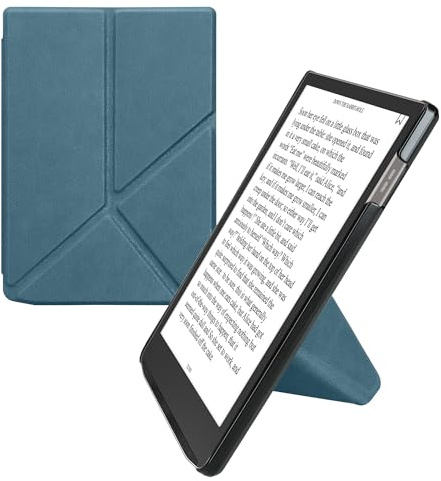 kwmobile Skyddsfodral för Pocketbook InkPad 4 / Color 3 / Color 2 / Vivlio InkPad 4 / InkPad Color 3 - Konstläderfodral - eReader fodral med auto sleep-funktion - Ställbart fodral - Petrol
