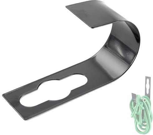 Ginddy Garden Hose Holder,Black Durable Metal Spigot Hook Universal Over Tap Black Metal Garden Hose Pipe Holder Stainless Steel Small Wall Mount Garden Hose Hook for Garden,Backyard,Lawn,Shed,Garage
