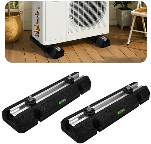 Floor Mounting Base Kit for 9000-36000 BTU Ductless Mini Split Air Conditioner Condenser, Anti Vibration Rubber Pad, Mini Split Base Pad