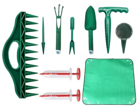 Ensemble d'Outils de Jardinage | Épandeur Manuel pour Jardinage | Tapis De Rempotage - pour Légumes Tomates Poivrons Fleurs Culture Intérieur Extérieur