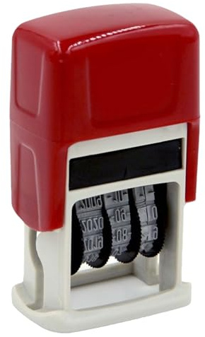 Rubber Stamp Line Dater Adjustable English Date Rotating Rubber Number for Scrapbooking Date for Documents