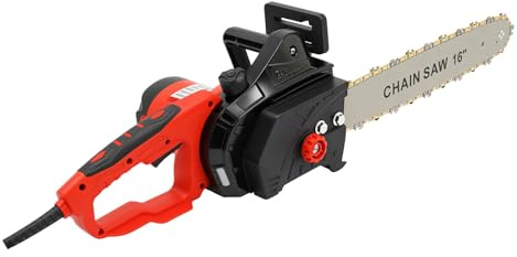 Motosierra eléctrica, 2000 W, 16 pulgadas, con cable, 650 m/min, engrasado automático, tensión de cadena sin herramientas, 5,3 kg, motor de cobre rojo, para leña y cuidado de árboles
