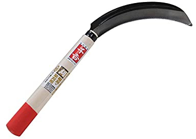 Senkichi Saw Scythe, All Steel, Left Handed, For Weeding and Rice Cutting, 6.3 inches (160 mm)