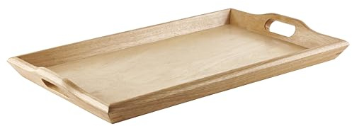 G.E.T. RST-2516-N Natural 25 x 16 Hardwood Room Service Tray Hardwood Room Svc. Trays Collection