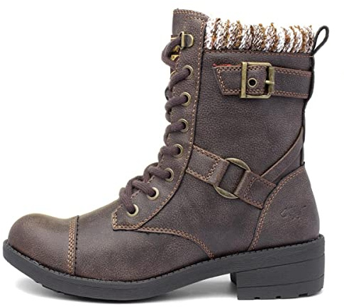 Rocket Dog Botas de motociclista Thunder para mujer, Galaxia marrón, 38