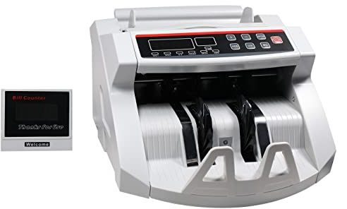 TEMPO DI SALDI Professioneller Banknotenzähler mit Falschgelddetektor und 2 LED-Anzeige
