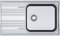 Franke 101.0368.321 Edelstahl Seidenglanz 1-Becken Küchenspüle aus Smart SRX 611-86 XL, grau