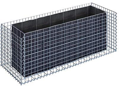 Gabiona - Gabionen Hochbeet HxBxT: 170x60x60 cm - Eckiger Gabionenkorb als Beet für den Garten - Maschenweite 5x5 cm