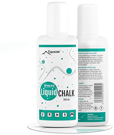 TOPSIDE Liquid Chalk 200ml Bester Grip fürs Gym, Bouldern, Klettern, Gewichtheben, Bodybuilding - unsere Flüssigkreide riecht angenehm & hält Lange