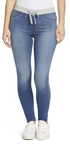 L.e.i. Womens Dorm Pull On Tie Detail Knit Denim Jegging Jeans, Medium Gravity-Legging, Large US