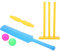 SUNFECILI Children Cricket Set, Gift Sports Interactive Board Game, Durable Cricket Play Toys, Cricket Bat and Ball Beach Wicket Stand Kit, Hand Eye Coordination Cultivation Sports Game