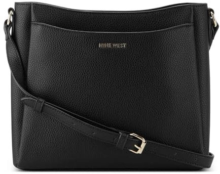 Nine West Damen Cheryl Large Swing Crossbody, Schwarz