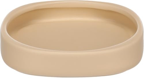 Flamingo Gamelle pour la Nourriture et l'eau Zara Beige 100ml – pour Chat ou Petit Chien – en Céramique Émaillée – Design Élégant et Minimaliste – pour Eau ou Nourriture – Facile à Nettoyer et Stable