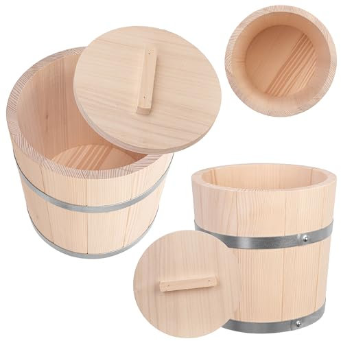KADAX Barile di legno da 5 l, casseruola per fermentazione di verdure come crauti, cetrioli o kimchi, crauti, cetrioli, cetrioli, cetrioli