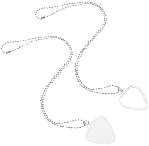 Toyvian 2 st. plektrumhållare för gitarr: Halsband för genomskinliga plektrum - Funktionella smycken för bas- och akustiska gitarrframträdanden