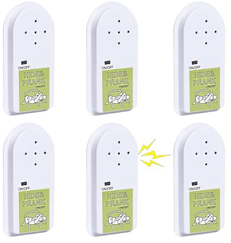 LUKIUP 6 Piezas Generador Ruido de Grillo, Generador de Sonidos Grillo 4 Grillo Sonidos Divertidos Bromas Chistes Gadgets Graciosos para Fiestas Casa