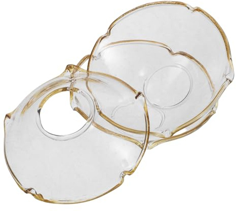 FELTECHELECTR 3 Pezzi Raccoglitori Gocce di Cera in Vetro a Forma di Fiore per Candele Affusolate, Protezione Riutilizzabile per Portacandele Elegante per Case e Banchetti