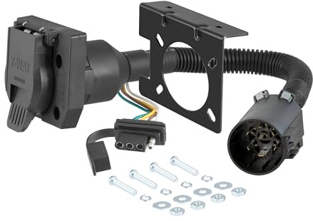 CURT 55774 Dual-Output Vehicle-Side 7-Pin, 4-Pin Connectors, Factory Tow Package and USCAR Socket Required
