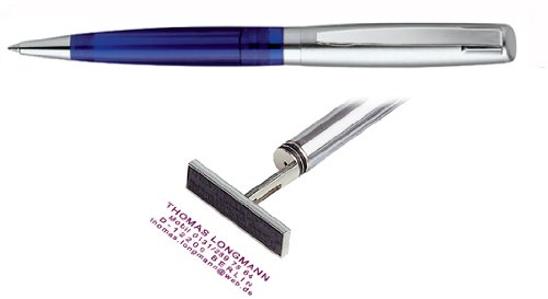 FOXCUP Stempelkugelschreiber Heri Classic Light blau/silber vom Kaufhaus2010