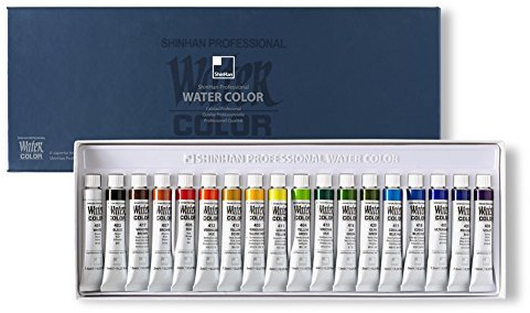 Shinhan aquarelles Artiste Peinture Set de tubes 18 couleurs 7.5 ml chaque