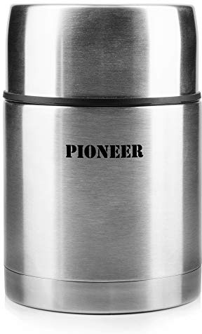 Pioneer Vacuum Insulated Leakproof Soup/Food Flask, 8 Hours Hot 24 Hours Cold, Stainless Steel, 700 ml