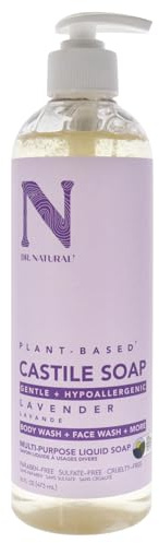 Dr. Natural Castile Liquid Soap - Multi-Use Body Wash, Shampoo and Face Wash - Hydrating Body Soap for Skin, Hair, Pets and Home - Lavender - 473 ml