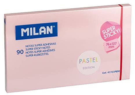 Bloc 90 hojas super adhesivas rosa Pastel 76 x 127 mm NUEVO