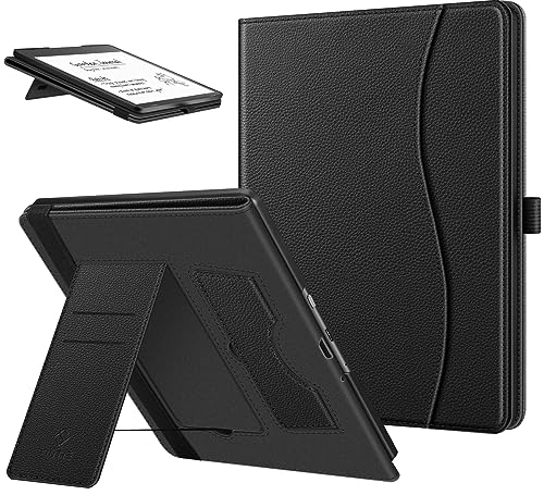Fintie Hülle für Kindle Scribe 2024/2022 - Kickstand Case mit Kartenfach und Auto Sleep/Wake für 10,2 Zoll Kindle Scribe 2024, Schwarz