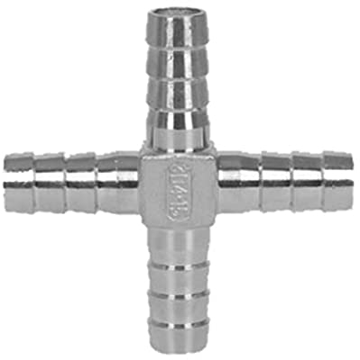Stahl-T-Rohrverschraubungen, 4 mm–19 mm, Schlauchtülle, T-Stück, YL-Typ, Kreuz 3/4-Wege-Rohrverschraubung aus Edelstahl 304 (Größe: Y-Typ, Gewindespezifikation: 8 mm) ( Color : 12mm , Size : Four Way