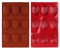 2 Pcs Moule à Madeleine en Silicone 9 Cavités Moule Antiadhésif en Forme de Coquille Mini Moulle de Cuisson Madeleine Pâtisserie Plaque pour Biscuits Chocolat Bonbons Pudding (Rouge Brique) (Rouge)