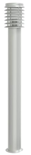 vidaXL Wegeleuchte, Außenleuchte mit IP44-Schutzart, Standleuchte mit Diffusor, Gartenlampe Außenlampe Stehleuchte, Silbern Edelstahl