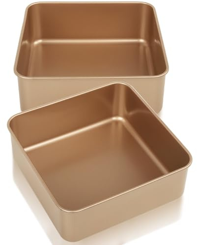 Baking Sheet Pans,2 Pack Nonstick Baking Sheet Pans,Cookie Sheet, Brownie Pan, Bread Pan for Toaster Oven, Small Baking Tray,Bakeware for Cakes, Cookies & Breads (8 Inches)