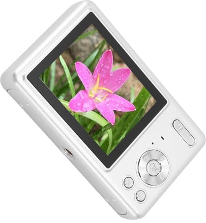 Digitalkamera för Fotografering, 50MP 1080P 16x Vloggande Videokamera, 2,4 Tums TFT-skärm, AF Autofokus, Resekamera Digital Point Shoot-kamera för Inspelning (Silver)