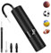 CyanCloud Electric Ball Pump, Football Pump with 2 Needle, Cordless Tyre Inflator Air Compressor with LED Digital Display and Pressure Gauge, Portable Air Pump Powered by AA Batteries