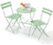 LIFERUN Gartenmöbel Bistro Set Metall, Bistro Set Klappbar 3 Teilig, Balkonset 2 Klappstuhl 1 Klapptisch, Balkonmöbel Klappbar, Wetterfest, Sitzgarnitur, Balkonmöbel Set für Balkon und Garten, Grün