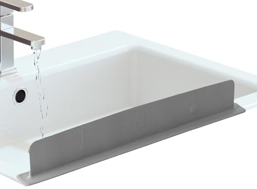 Sink Splash Guard, guardia del rubinetto in silicone in cucina, 19.29x3.19x1.97 pollici di aspirazione barriera da banco, accessorio di manutenzione igienica per bagno, vasca, lavabo, bacino di lavagg