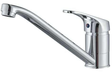 Zamery Grifo monomando para cocina de baja presión, giratorio 360°, grifo mezclador monomando para calderas, electrodomésticos de bajo mesa, cromado